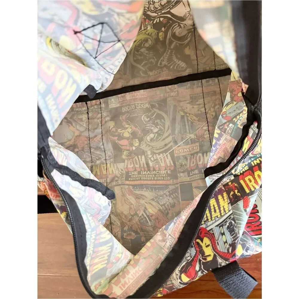 Entertainment Earth Marvel Iron Man Comic Book Print Duffle Bag Overnight Travel
